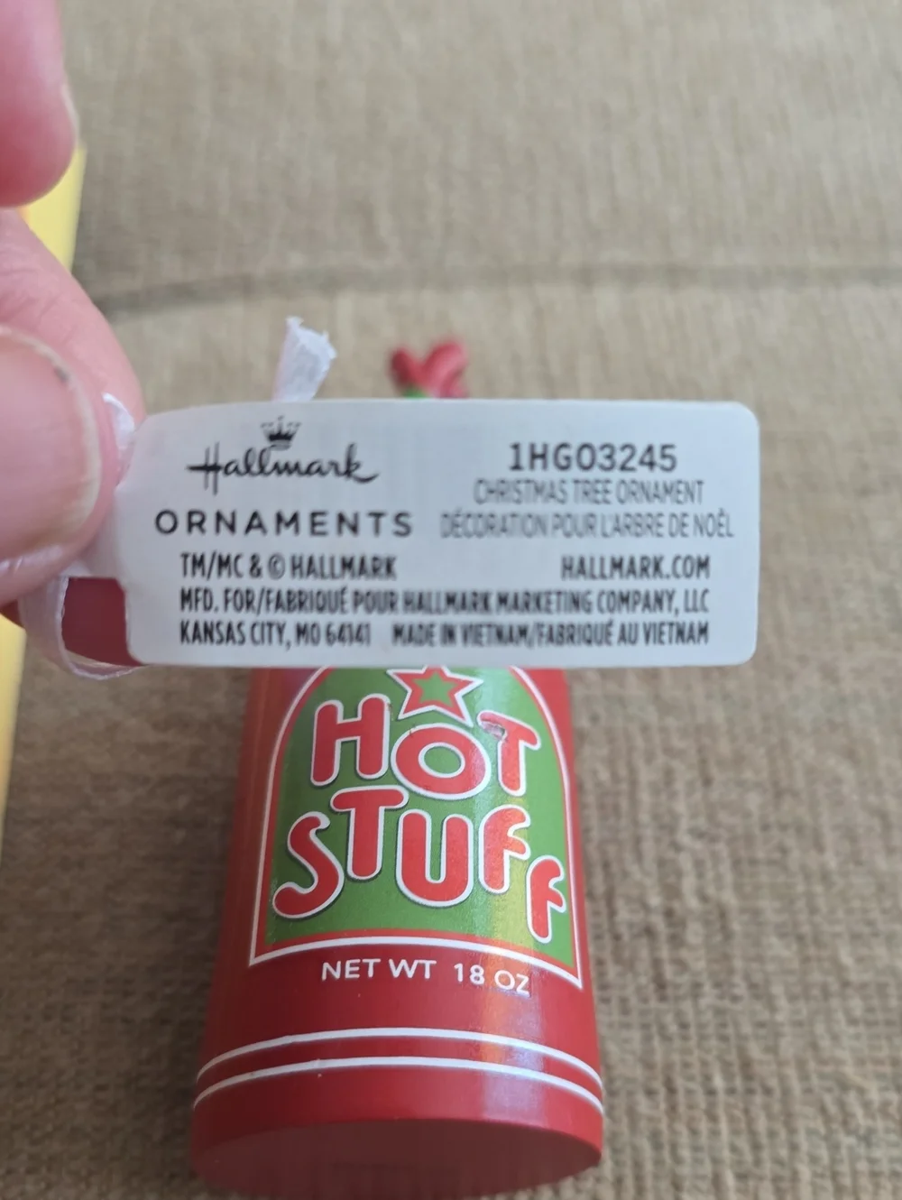 Hot Stuff Sauce Ornament & Card